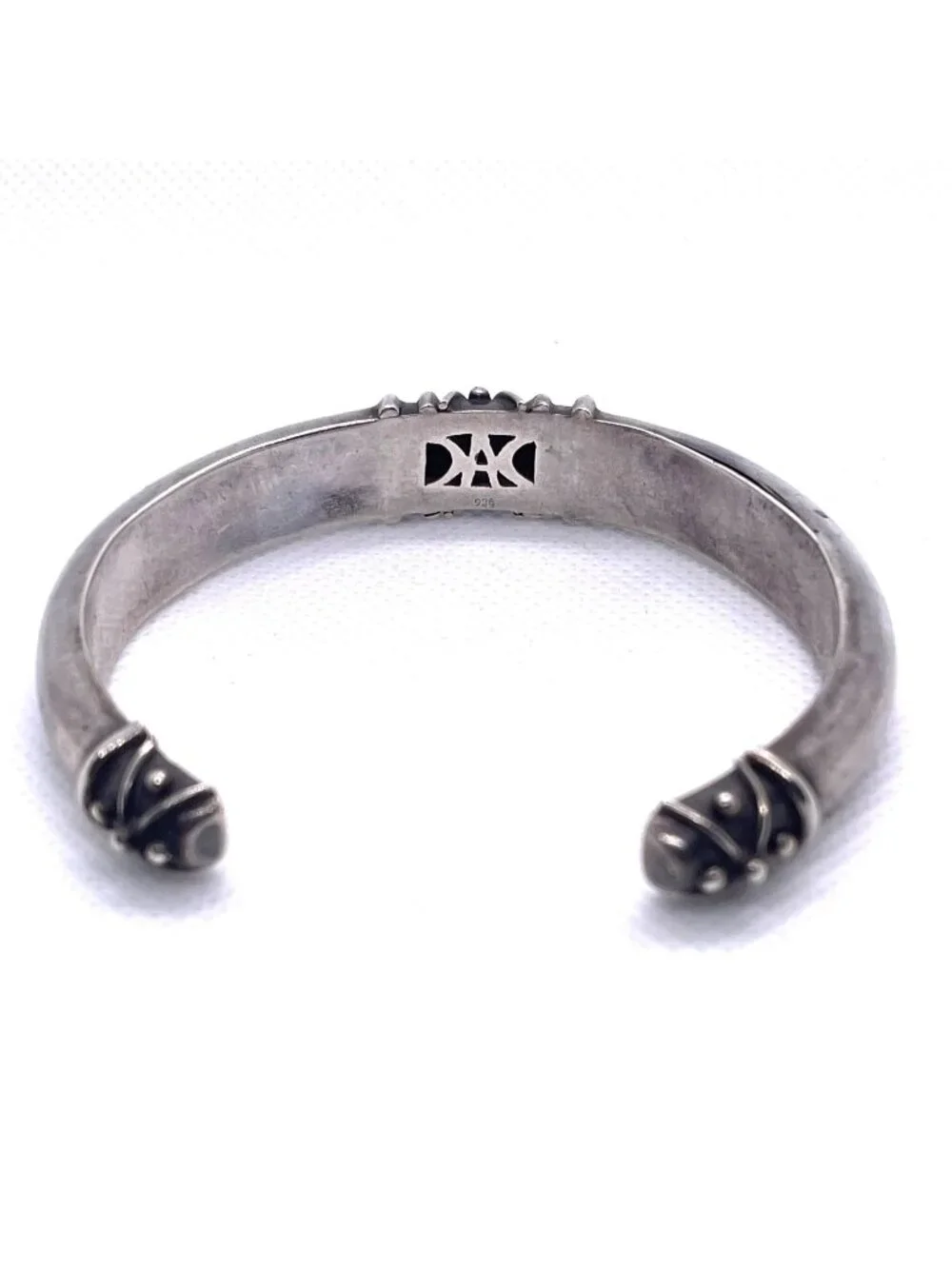 Vintage Deborah Armstrong 925 Sterling Silver Hollow Dome Cuff Bracelet Signed - Picture 14 of 16